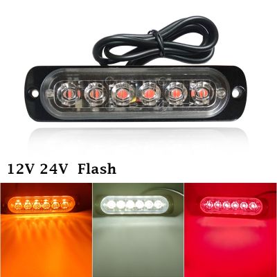 【LZ】๑☂﹊  Universal Emergency Strobe LED Light Função de memória Marcador lateral de aviso Barra âmbar intermitente Luz do flash da polícia 12V 24V