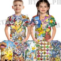 Pokémon T-shirt For kids Short-sleeved Pikachu Fire Breathing Dragon Boy Girl Top Shirt