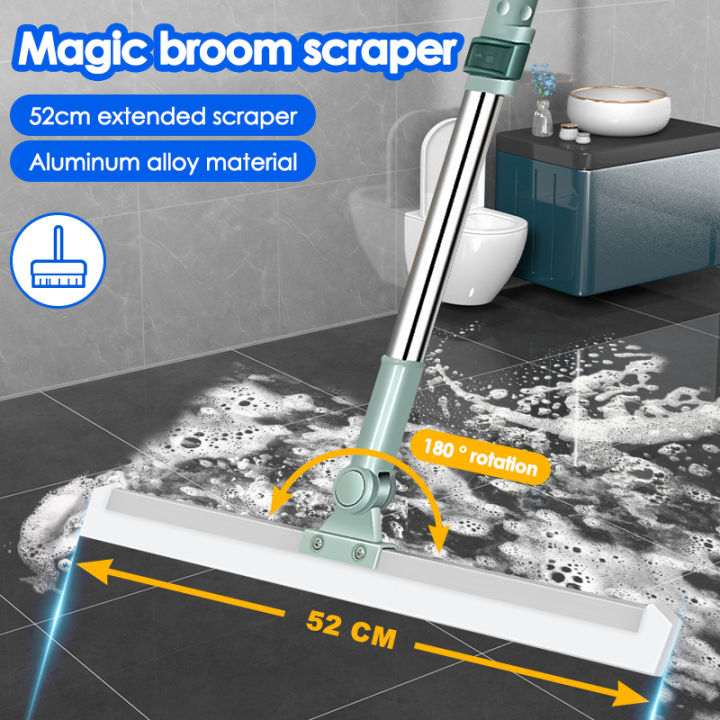 Floor Squeegee Wiper Broom And Window Cleaner with Extendable Handle