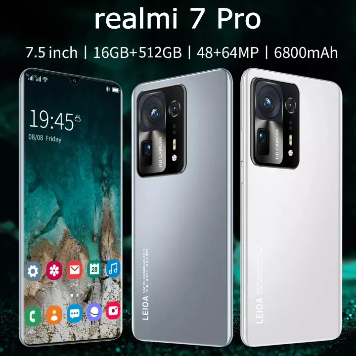 โทรศัพท์มือถือ realmi 7 Pro 5G 16GB + 512GB 7.5 HD หน้าจอ 6800mAh dual ...