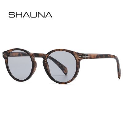 SHAUNA Retro Round Sunglasses Women Fashion Rivets Decoration Clear Gradient Eyewear Men Shades UV400 Sun Glasses