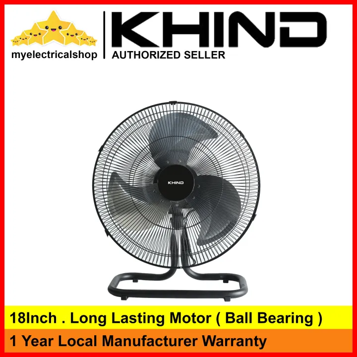 Khind Industrial Floor Fan 18 inch ( FF1802B ) Black Colour Lazada