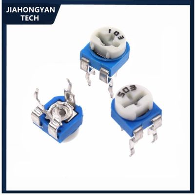 10PCS Horizontal RM065 Blue and White Adjustable Potentiometer Resistor 1K/2K/10K/100R 500R Euro 102/103/104