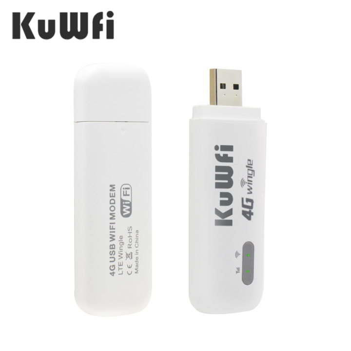 KuWFi 4G LTE Router USB Modem 4G Wifi Dongle Unlocked Mini Car Wireless ...