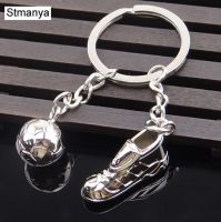 Fashion football Metal Keychain men gift Key chain Soccer Shoes and Football Car Key Ring Gift party Keychains Jewelry Key Chains