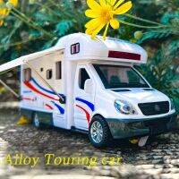 [AhQ ornaments] 1/32 Alloy Travel Caravan รุ่นของเล่นรถเพลงเสียงประตูเปิดได้ดึงกลับคอลเลกชัน Diecast Touring รถของเล่นของขวัญ