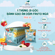 9 Gói Bánh Gạo Ăn Dặm Fruto Nga Bé 12m+ Không GMO FrutoNanny Các Vị 30g