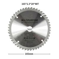 1pcs Carbide saw blade TCT wood saw blade universal hard soft multi-function circular saw blade 165mmx2.3mmx20mmx48T