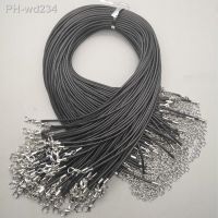 Wholesale 2MM jewelry clasp lobster clasp Necklace Rope wax Craft Cord black necklace lanyard pendant 50pcs/lot Free