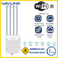 Walink ax1800m Dual Band wifi6กิกะบิตเราเตอร์ไร้สาย2.4กิกะเฮิร์ตซ์ (574Mbps)+ 5กิกะเฮิร์ตซ์ (1201Mbps) กลางแจ้งที่มี PoE/4x 8dBi HIGH GAIN เสาอากาศ/IP67 windproof ฝนที่อยู่อาศัย