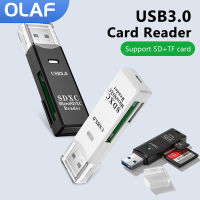 OLaf USB 3.0 Card Reader 2 In 1 USB 2.0ถึง SD Micro SD TF การ์ดหน่วยความจำอะแดปเตอร์สำหรับแล็ปท็อปพีซีอุปกรณ์เสริมแฟลชไดรฟ์เครื่องอ่านบัตร