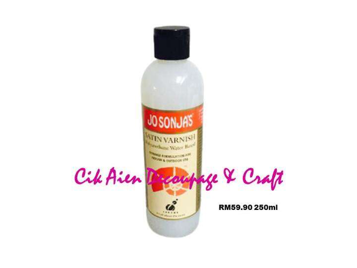 Jo Sonja's SATIN VARNISH 250ml Polyurethane water based clear, non