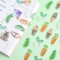 10 pcs/lot Creative Kawaii carrot Shaped Metal Paper Clip Bookmark Stationery School Office Supply Escolar Papelaria