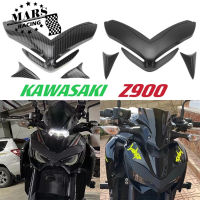 อุปกรณ์เสริมรถจักรยานยนต์ด้านหน้าสปอยเลอร์ Winglet Aerodynamic Wing Kit สปอยเลอร์ Wind Wing Air Backflow Fairing Fit สำหรับ KAWASAKI Z900 Z 900 Z-900 2017 2018 2019