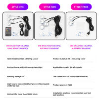 ร้อนระยะไกลการควบคุมเสียง LED ไฟตกแต่งความอิ่มตัวสูงสีบรรยากาศโคมไฟยานยนต์ภายในรถเท้าโดยรอบโคมไฟ