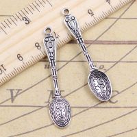 10pcs Charms Pattern Spoon 48x10mm Tibetan Silver Color Pendants Antique Jewelry Making DIY Handmade Craft Pendant DIY accessories and others