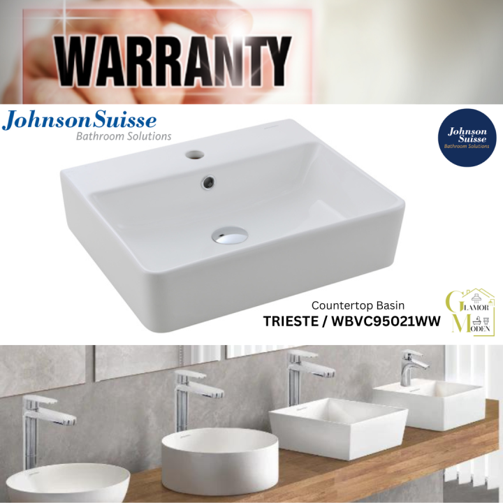 JOHNSON SUISSE TRIESTE WBVC950212WW / BATHROOM COUNTERTOP BASIN / ONE