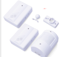 Motion Sensor Wireless Alert Secure System Doorbell Alarm for Home Driveway Patrol Garage White