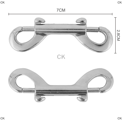 CK Double ended Bolt Snap hooks Heavy Duty Trigger CHAIN คลิปโลหะเกรด Marine สำหรับฟาร์มใช้ถังน้ำสุนัขสายจูงม้า Tack