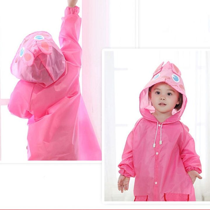 เสื้อกันฝนเด็กแบบหนาลายการ์ตูนน่ารักสำหรับเด็กเสื้อกันฝนมีหมวกกันฝนสำหรับเสื้อโค๊ตกันน้ำ