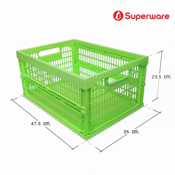 โปรแรง-srithai-ลังพลาสติก-ตระกร้าพลาสติกพับได้-กล่องใส่ของท้ายรถซ้อนได้-รุ่น-t27-a-สุดพิเศษ