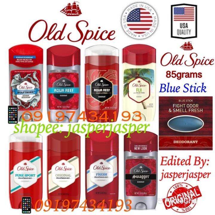 🇺🇸OLD SPICE DEODORANT 85G BlueStick. Pls read the scent below🇺🇸 Lazada PH
