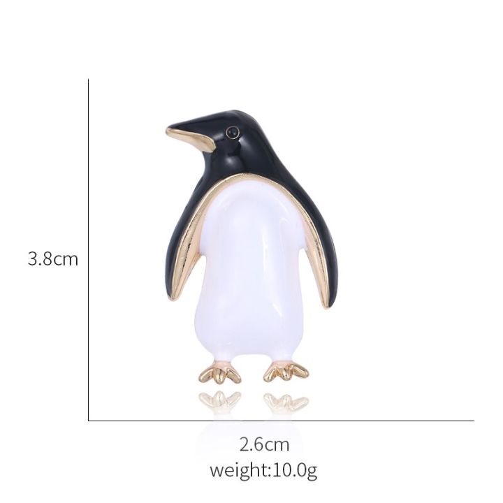 baiduqiandu-หมุดเข็มกลัดนกเพนกวินเคลือบสวยงามสำหรับผู้หญิง
