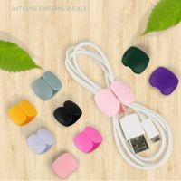 4Pcs Cable Winder Fashion Simple Round Clip USB Charger Holder Desk Tidy Organiser Wire Cord Lead for Desktop Cable Fixed