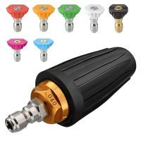 hot【DT】 Nozzle for Pressure Washer Rotating and 7 Tips 1/4 Inch Connect 4000