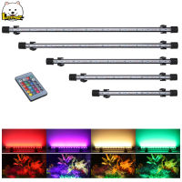 โคมไฟหญ้าน้ำ Led สำหรับตู้ปลาไฟหลากสีสันควบคุมระยะไกลโคมไฟกันน้ำหลอดไฟ Aquarium ความสว่างสูงสะเทินน้ำสะเทินบก