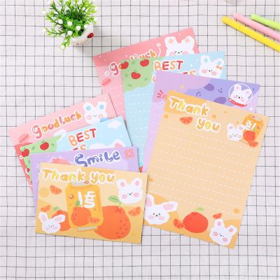 5set Cute Cartoon Rabbits Envelopes with Letter Paper Letter Stationery Writing Greeting Birthday Message Kawaii Stationery