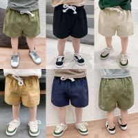 wotunp ☀ พร้อมส่ง เกาหลีฤดูร้อนใหม่เด็กชายกางเกงขาสั้นหลวมสบาย ๆ กางเกงห้าจุด
