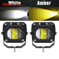 ○✻✤ Motorcycle Led Headlight with Switch Moto White Amber Extra Diode Fog Light Powerful Motorcycle Auxiliary Lights for Scooter ATV