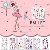 【hot】♙  Rocooart Ballet Kids Birthday Cartoon Fake Taty Children Temporary Sticker