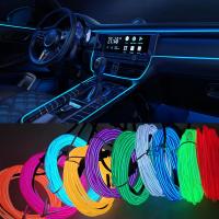 [ANYA Auto Parts] Niscarda 1M/3M/5M ภายในรถ Ambient LED Strip Light ตกแต่ง Garland ลวด RopeTube Line นีออนยืดหยุ่นโคมไฟพร้อมไดรฟ์ USB