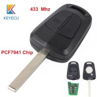 【trending】 islwpi KEYECU 433เมกะเฮิร์ตซ์ PCF7941ชิปเปลี่ยนกุญแจรีโมท Fob 2ปุ่มสำหรับ Opel Astra Meriva Vectra Zafira