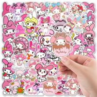 50 pcs Cute My Melody Sanrio Cartoon Waterproof PVC Stickers
