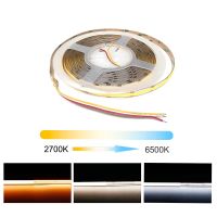 CCT COB LED Strip Light DC24V 608Leds/m RA90 Tunable strips Warm Natural Cold White Dimmable Flexible Tape Ribbon for room decor LED Strip Lighting