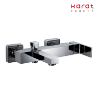 Karat Faucet ก๊อกผสมอ่างอาบน้ำแบบก้านโยกติดผนัง สำหรับฝักบัวสายอ่อน KF-25-720-50