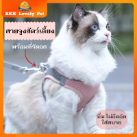 【BKK Lovely】สายจูงสุนัข เชือกไนล่อน สายจูงรัดอก หลายสี หลายไซส์ สายจูงสัตว์เลี้ยง (4  ขนาด XS/S/M/L) COD พร้อมส่ง✅