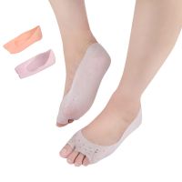 ❐∈☎ NEW Fashion Silicone Feet Care Socks Split Toe Socks Foot Skin Moisturizing Gel Heel Invisible Elasticity Non-slip Toe Corrector