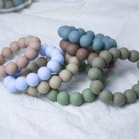 [WDD]♘❡✧ 100 PCS 12 15 MM Round Silicone Beads Teething Nursing Pacifier Chain Sandy Colors Beads Food Grade BPA Free Perles Baby Teether