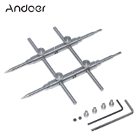 Andoer เครื่องมือซ่อมแซมอุปกรณ์กล้องถ่ายภาพที่ถอดออกได้ Tic-Tac-Toe เครื่องมือสำหรับเลนส์กล้องด้วย2เคล็ดลับชุดซ่อมเลนส์แบนชี้4สกรู1 Hexagon Wrenches