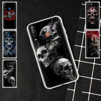 250GT Skull Skeleton โปร่งใส อ่อนนุ่ม เคสโทรศัพท์ หรับ Xiaomi Redmi Note 6A 8 9 9S 9A 7A F1 7 8A 9T S2 10A 10C 6 9C Pocophone Power Pro Prime