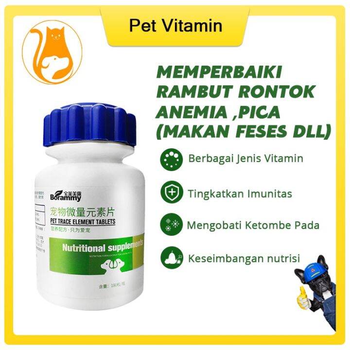 Hugopet Pet Vitamin Trace Element Vitamin Meningkatkan Anemia Rambut