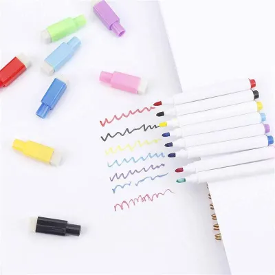 5/8Pcs/lot Colorful Black School Classroom Supplies Whiteboard Pen Markers Dry Eraser Pages Children 39;s Drawing Pen