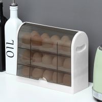【CW】 Good Egg Storage Box 2 Colors Storage Container Large Capacity Store Eggs Food Grade Egg Holder Food Tray Dispenser