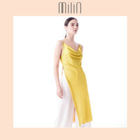 [MILIN] Cowl neck top with side slit เสื้อสายเดี่ยว คอถ่วง ตัวยาว ผ่าข้าง Tactile Top