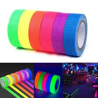 Fluorescent UV Cotton Cloth Tape Matte High Viscosity Luminous Purple Light Tape Film Vision Stage Prop Performance Sticker Neon