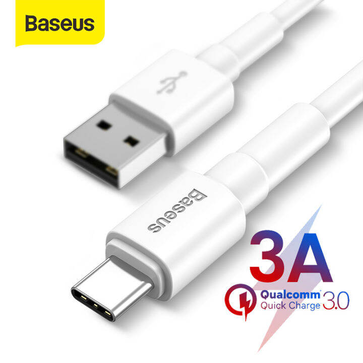 Cáp sạc nhanh và truyền dữ liệu Baseus Mini White Cable USB For Lightning  ()/Micro USB ()/Type C (3A), chiều dài 1m, truyền dữ liệu tốc độ  cao 480Mbps/ TTshop247 